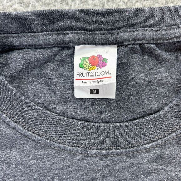 Fruit of the Loom Mens Gray Cotton Mythical Phoenix Rising Firebird Shirt Size M - Picture 3 of 8